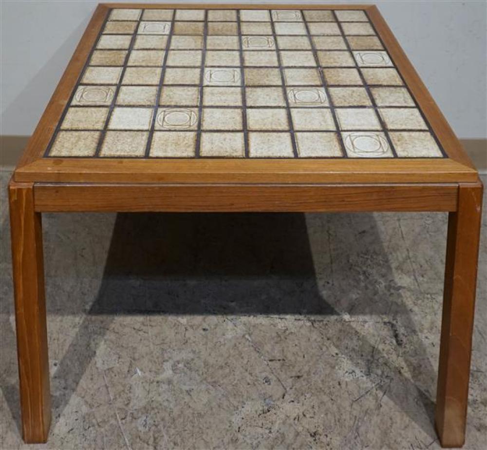 TEAK AND TILE INSET LOW TABLETeak