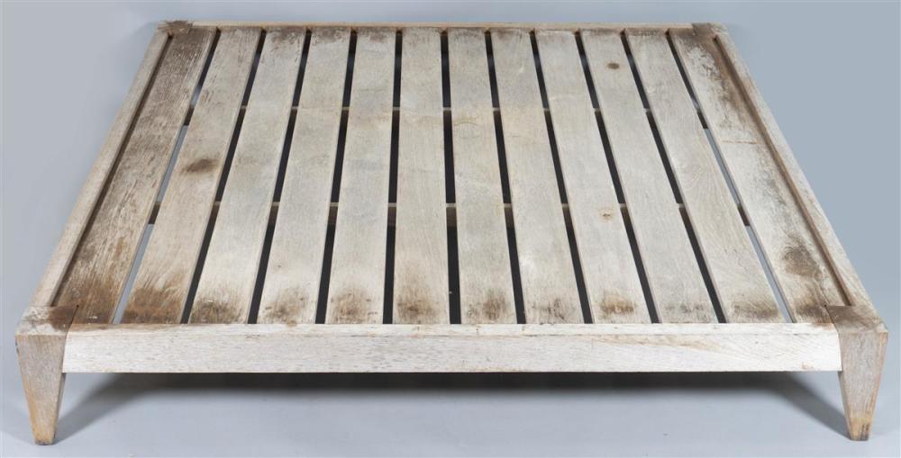 TEAK BANQUETTE, POSSIBLY VAUGHAN