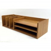 Teak Desk Organizer Marked Nor
