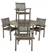 TEAK FIVE PIECE OUTDOOR SETTea