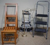 TEAK FOLDING LADDER, BENCH, BR
