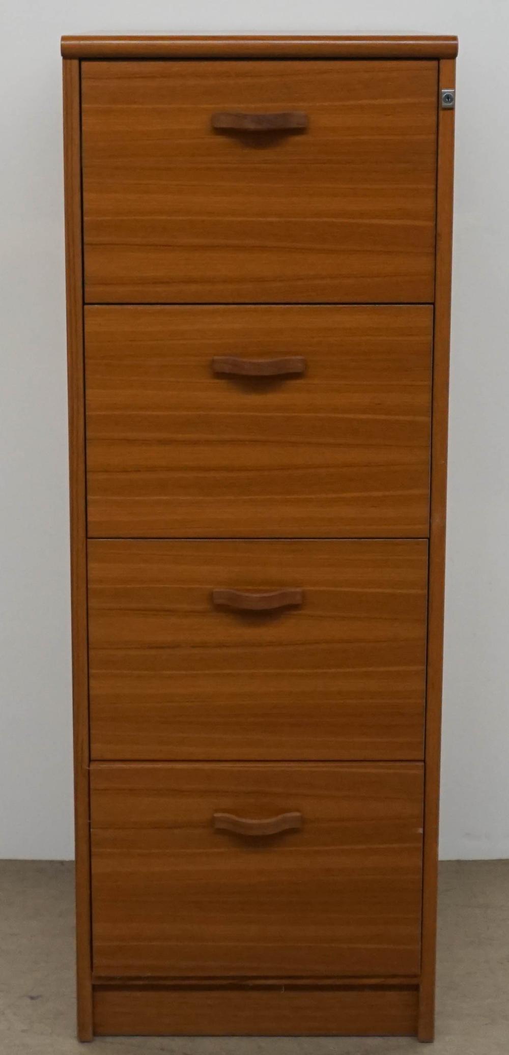 TEAK FOUR DRAWER LATERAL FILE 52