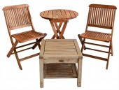 TEAK FOUR PIECE LOT, TO INCLUD
