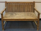 TEAK GARDEN BENCH, L: 48 IN. (
