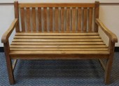 TEAK GARDEN BENCH, L: 48 IN. (