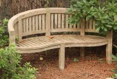 Teak Garden Benchwith serpenti