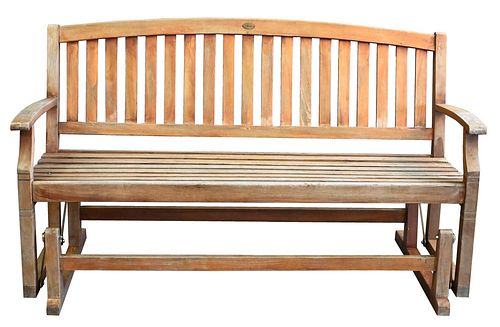 TEAK GLIDER BENCH, HEIGHT 36