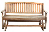 TEAK GLIDER BENCH, HEIGHT 36 I