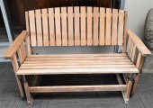 TEAK GLIDER BENCH, LENGTH 52 I