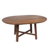 TEAK MODERN CROSS BRACED DININ