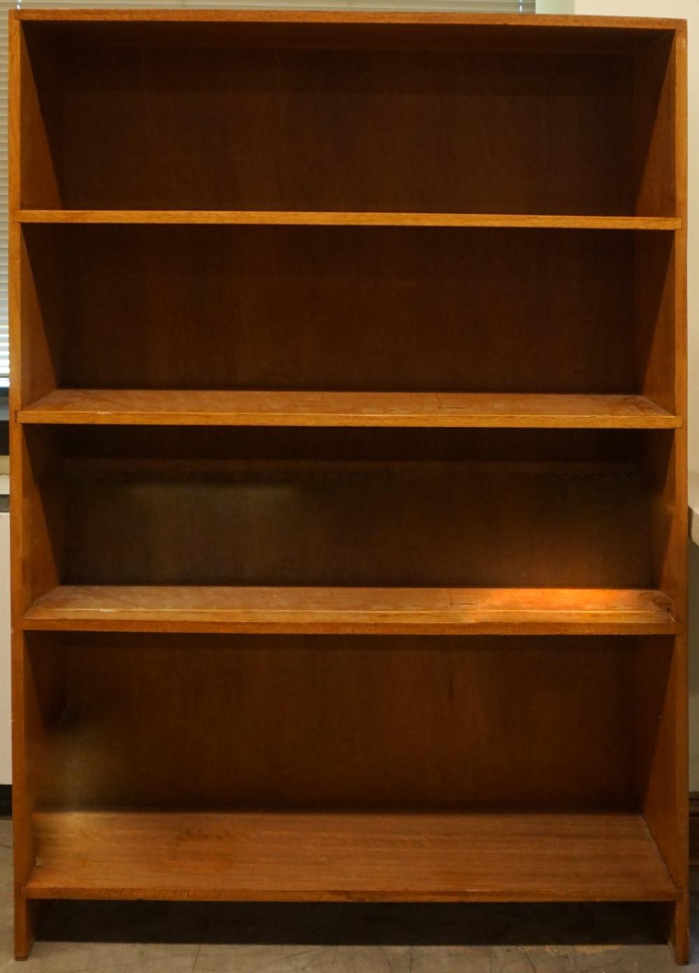 TEAK OPEN BOOKSHELF, 52 X 42 X 11