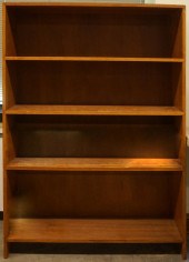 TEAK OPEN BOOKSHELF, 52 X 42 X