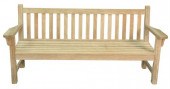 TEAK OUTDOOR BENCH, HEIGHT 35