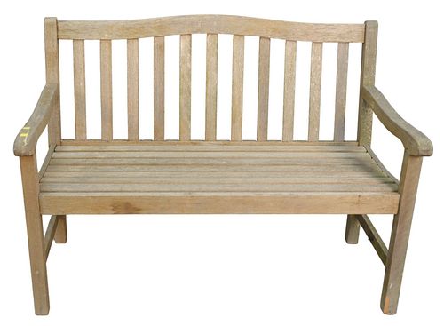 TEAK OUTDOOR BENCH, HEIGHT 35