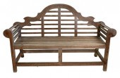 TEAK OUTDOOR BENCH, HEIGHT 41