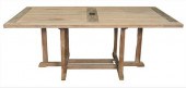 TEAK OUTDOOR DINING TABLE, HEI