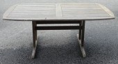 TEAK OUTDOOR TABLE, HAVING TRE