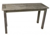 TEAK OUTDOOR TABLE, HEIGHT 28