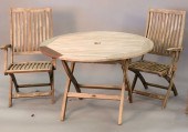 TEAK THREE PIECE SET TO INCLUD