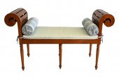 TEAK WINDOW BENCH, HAVING CUST