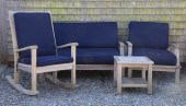 TEAKWOOD LOVE SEAT, ARMCHAIR,