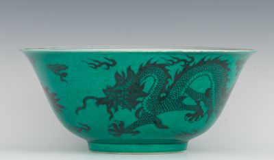 Teal Dragon Bowl with Kang Hsi