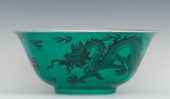 Teal Dragon Bowl with Kang Hsi