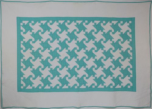 TEAL GREEN PINWHEEL PATTERN