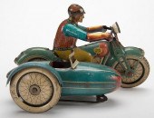 TEAL MOTORCYCLE AND SIDECARTea