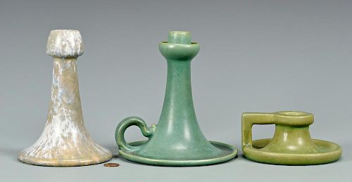 TECO ART POTTERY CANDLESTICKS