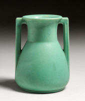 TECO POTTERY MATTE GREEN TWO-H