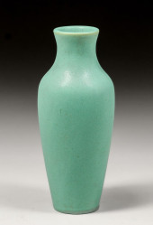 TECO POTTERY MATTE GREEN VASE
