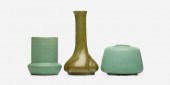 Teco Pottery. Vases, set of tw