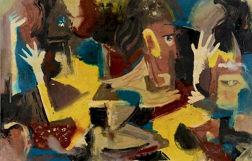 TED BURNETT MIXED MEDIA ABSTRACT