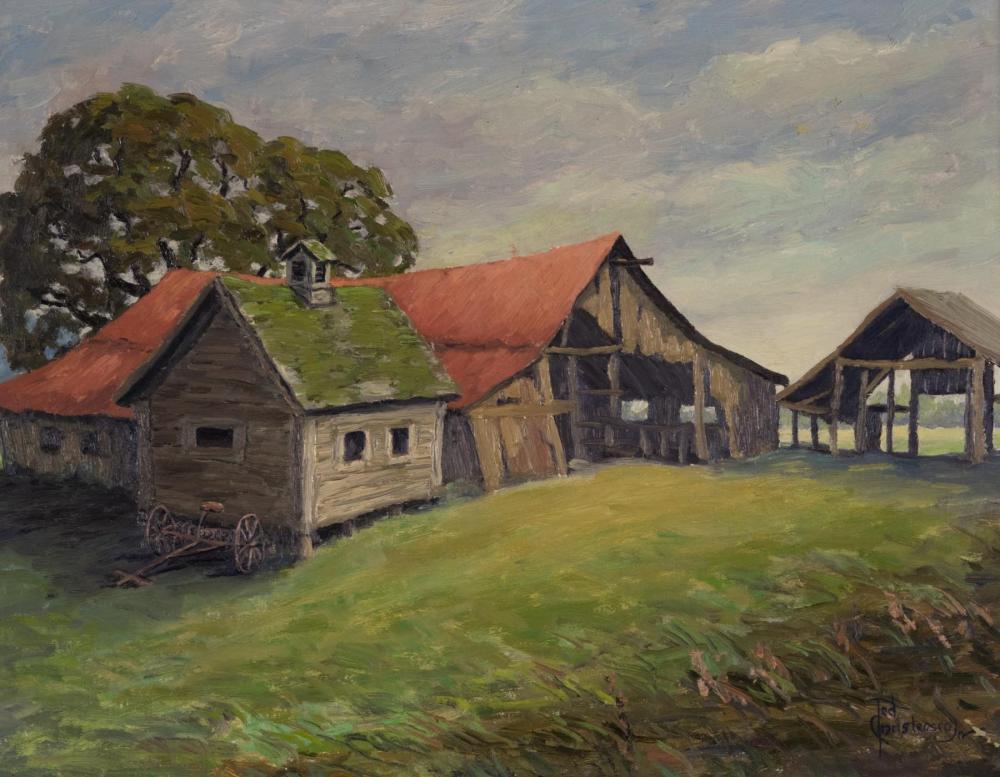 TED CHRISTENSEN JR. OIL ON