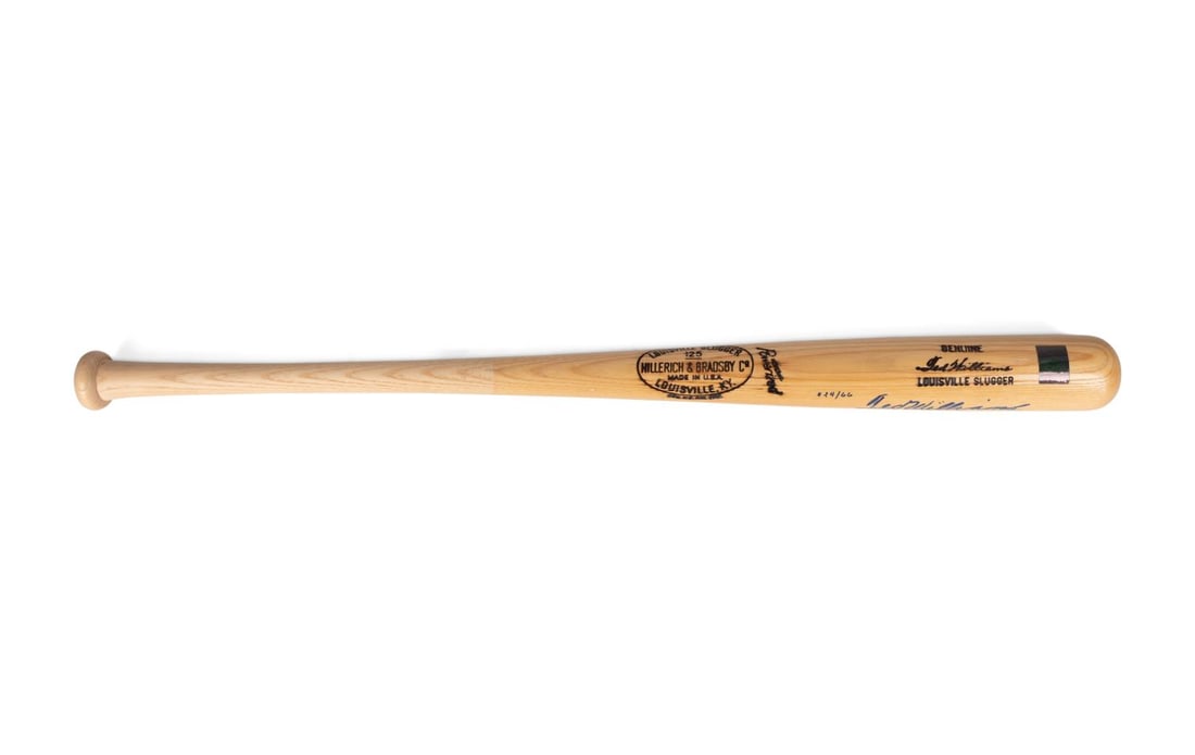 TED WILLIAMS SIGNED HOF BAT # 24/66