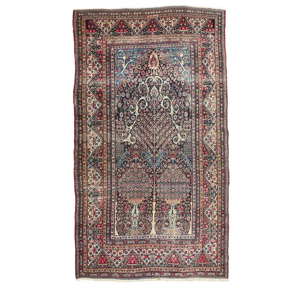 TEHRAN PRAYER RUG CENTRAL PERSIA,