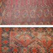 Tekke Rug Together with an Ers