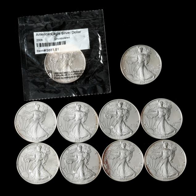 TEN (10) BU AMERICAN EAGLE 1 OZ.