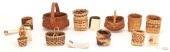 TEN (10) MINIATURE BASKETS, CH