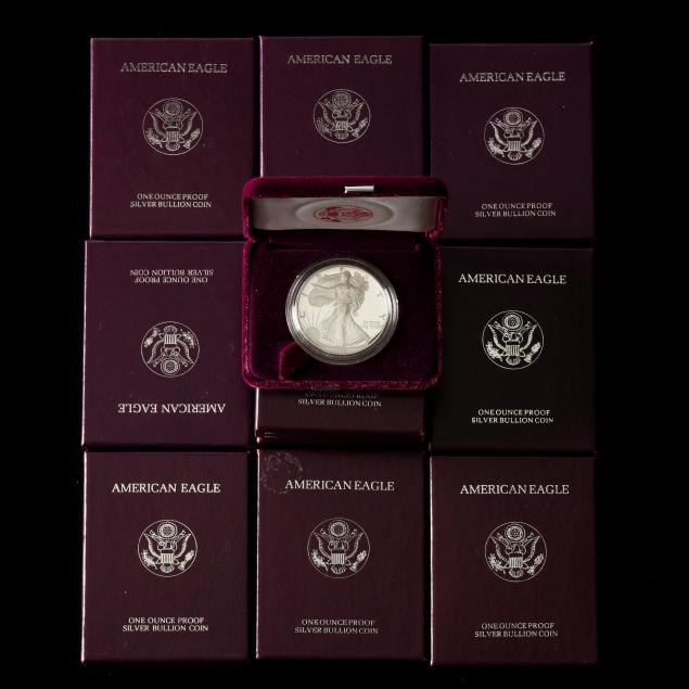 TEN (10) ONE OUNCE PROOF AMERICAN