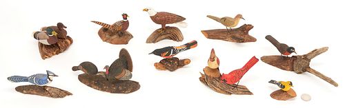 TEN (10) RON HOLMES, VA CARVED &