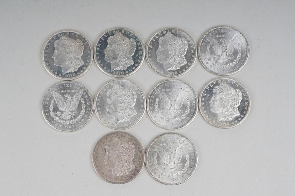 TEN 1878 CARSON CITY SILVER