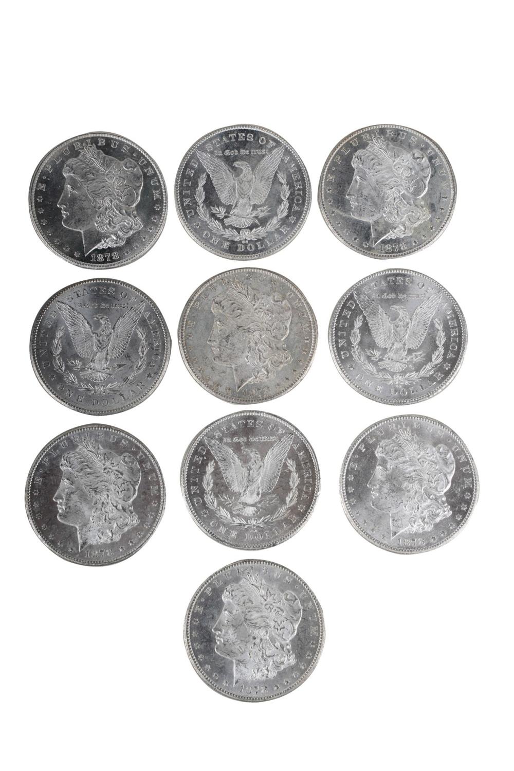TEN 1878 CARSON CITY SILVER