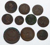 TEN 18TH CENTURY ENGLISH COPPE