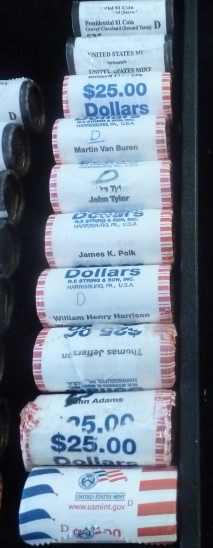 TEN $25 ROLLS, DENVER BU