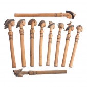TEN AFRICAN CEREMONIAL FIGURAL