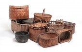 TEN AMERICAN BASKETS. Late 19t