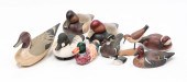 TEN AMERICAN CARVED AND PAINTE
