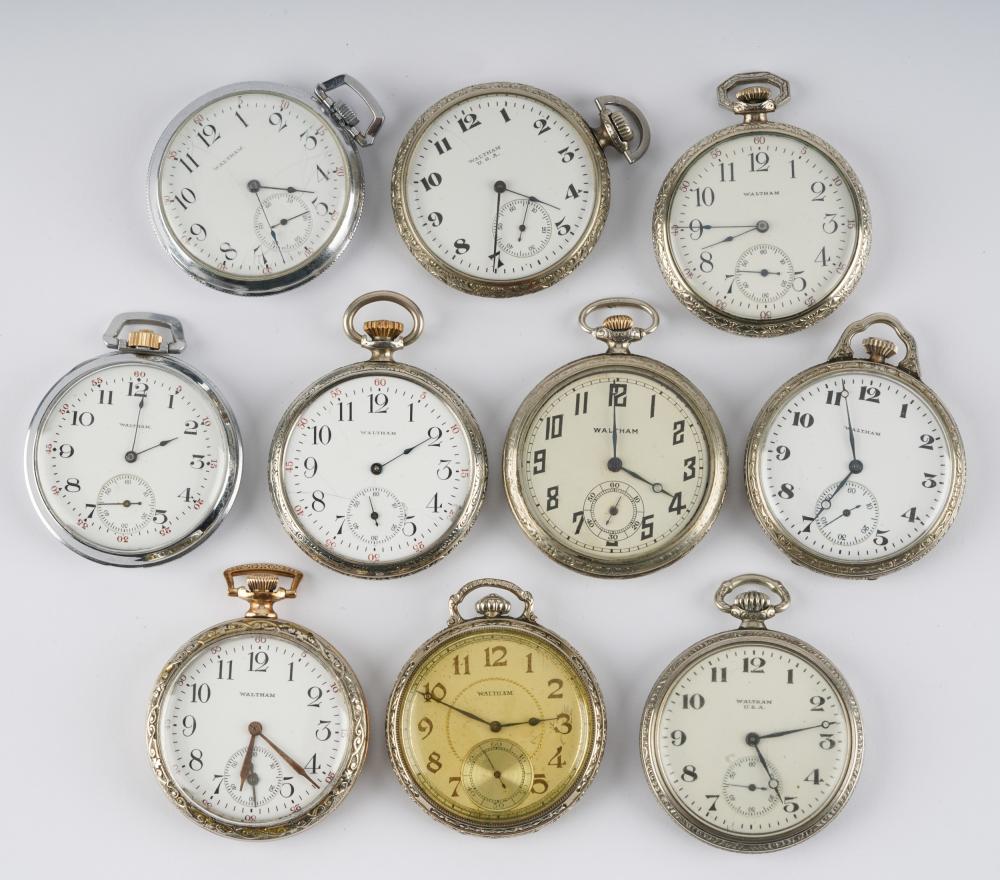 TEN AMERICAN WALTHAM POCKET
